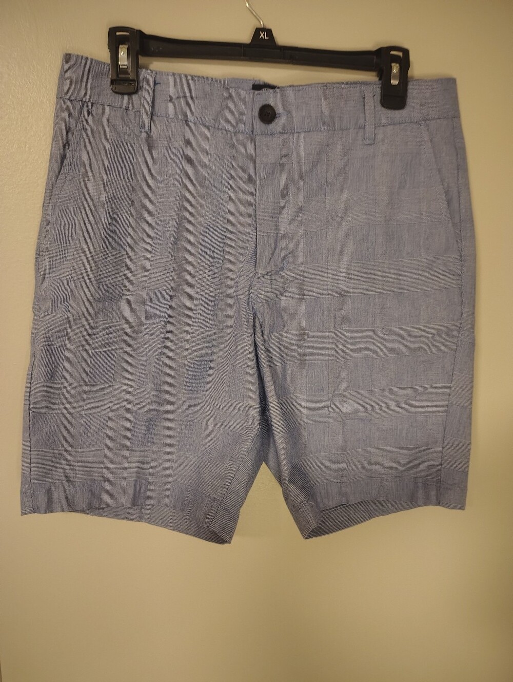 Original Ben Sherman Reg Fit Stretch Chino Shorts Men's 32W Blue Tonal Stripes